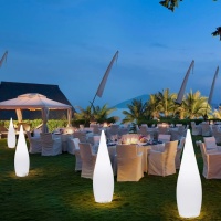 Светильник Капля 24х80 солнечная батарея, RGB