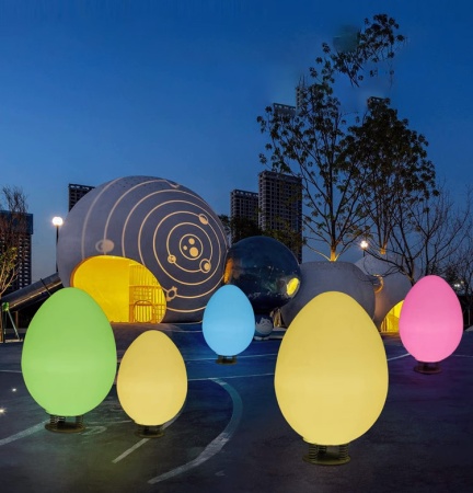 Светильник Яйцо 65х110 питание от АКБ, RGB Светильник Яйцо 65х110 питание от АКБ, RGB