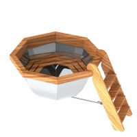 Банный чан 6 граней с обшивкой и лестницей